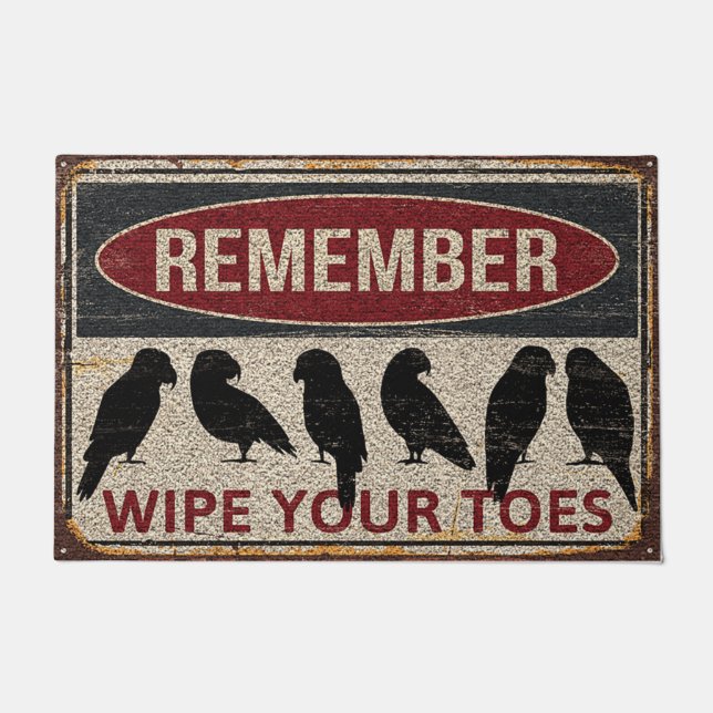 Funny Bird Home Doormat, Bird Lover Mat Gift (Front)