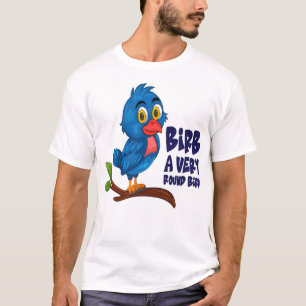 Funny Bird Meme Round Birb Cartoon Gift T-Shirt