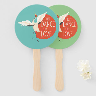Funny Bird Message - Just Dance For Love 1 Hand Fan