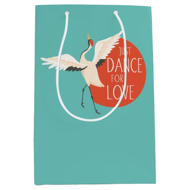 Funny Bird Message - Just Dance For Love 1 Medium Gift Bag (Front)