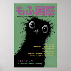 Funny Bird Poster Quirky Retro Animal Art 1