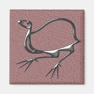 Funny bird purple magnet