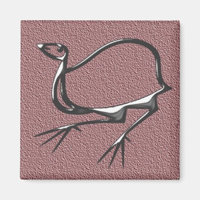 Funny bird purple magnet (Front)