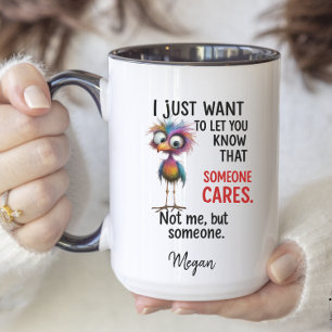Funny Bird Sarcastic Humour Personalised Two-Tone Coffee Mug