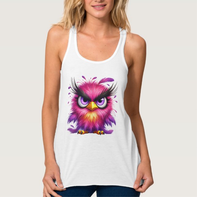 Funny Bird sublimation clipart Singlet (Front)