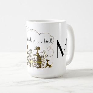 Funny Bird Watcher Print Personalised Coffee Mug