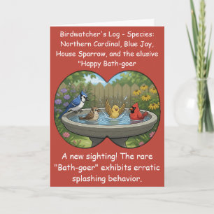 Funny Bird Watching Birthday Gift Idea Art Card