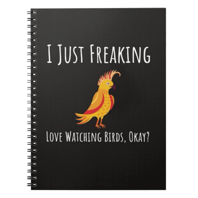 Funny Bird Watching Gifts For Bird Lovers Birding Notebook (Front)