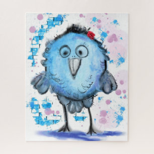 Funny Bird - Watercolor - Cute Jigsaw Puzzle