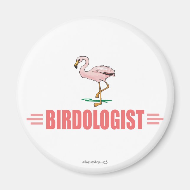 Funny Birding Flamingo Magnet (Front)