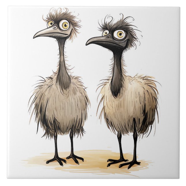 funny birds background tile (Front)