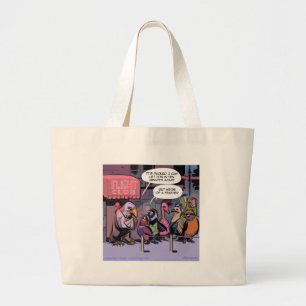 Funny Birds Of A Feather Large Tote Bag