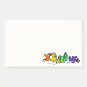 Funny Birds Post it Notes