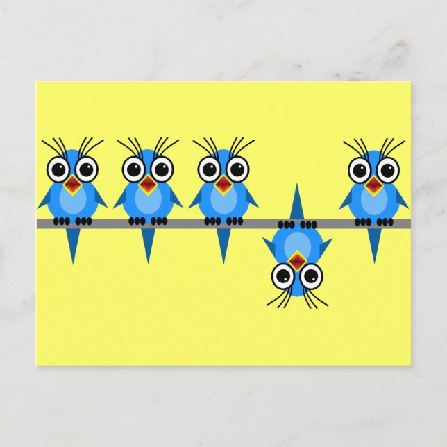 funny birds postcard (Front)
