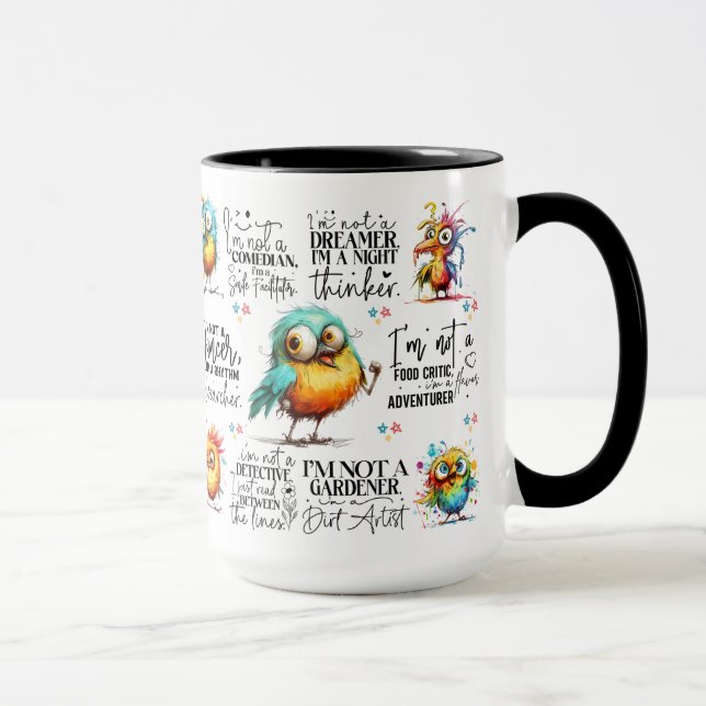 Funny Birds Quotes Mug (Right)
