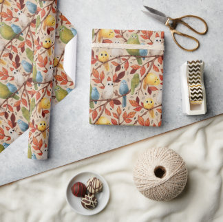 Funny Birds (Sapling) Wrapping Paper
