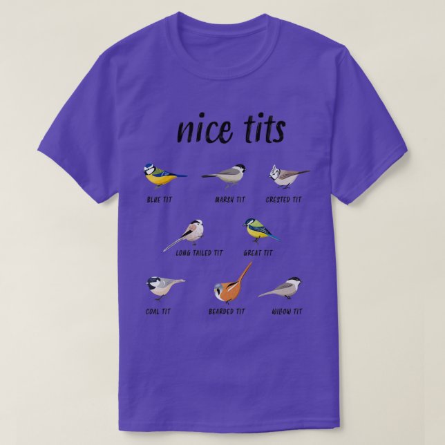 Funny birdwatching gift for birder bird nerd amp b T-Shirt (Design Front)