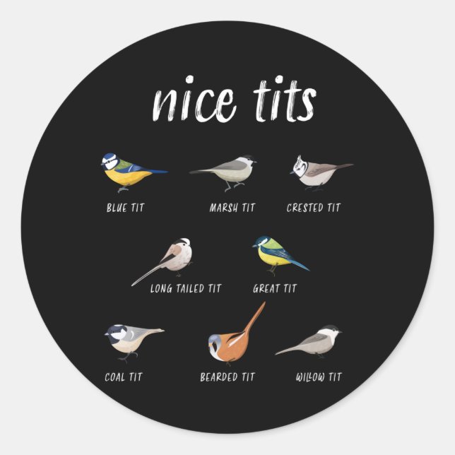 Funny birdwatching gift for birder bird watcher classic round sticker (Front)
