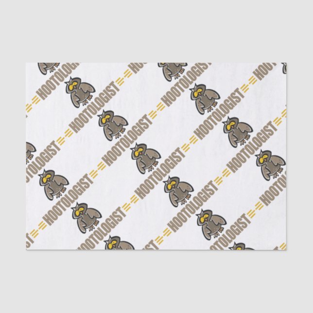 Funny Birdwatching Owl Tissue Paper (Front)