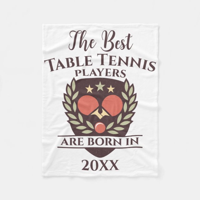 Funny Birth Year Birthday Name Table Tennis  Fleece Blanket (Front)