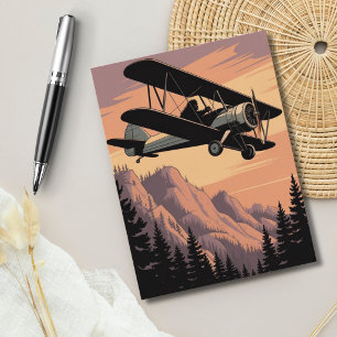 Funny Birthday Bigfoot Vintage Aeroplane Custom Postcard