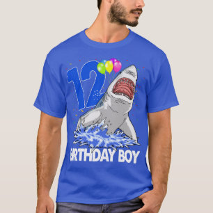 Funny Birthday Boy 12 SharkWomen Celebration Gifts T-Shirt