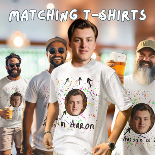 Funny Birthday Boy Add Your Face Party shirts