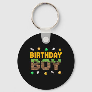 Funny Birthday Boy Video Game Pixel Number Gamer  Key Ring