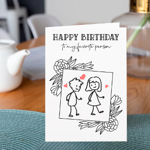 Funny Birthday Boyfriend To My Favourite Person Card