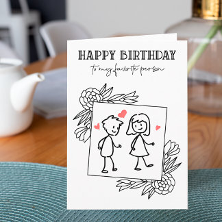 Funny Birthday Boyfriend To My Favourite Person Card