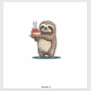 Funny Birthday Cake with Sloth Costume for Boys an
