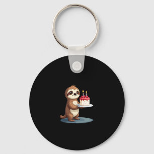 Funny Birthday Cake with Sloth Costume for Boys an Key Ring