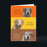 Funny Birthday Card<br><div class="desc">Funny birthday card with golden retrievers on it. This card is customizable with your personalized message and/or name.</div>