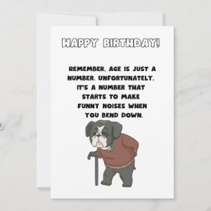 Funny Birthday Card – Age Is Just a Number