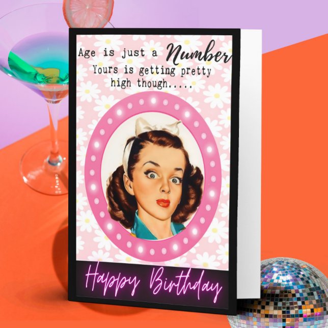 Funny Birthday Card Best Friend "Age is a Number" (Creator Uploaded)