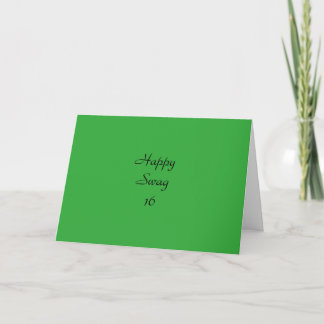 Funny Birthday Card for 16 yr old girl (Design #3)