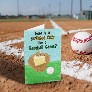 Funny Birthday Card for Baseball Players and Fans