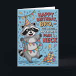 Funny Birthday Card for Brother<br><div class="desc">Make your brother laugh out loud on his birthday with this funny and lighthearted birthday card — the perfect mix of humour and sibling love! The front features the cheeky message “Happy Birthday, Bro — You’re Still My Favourite Pain in the Neck” in bold, playful typography surrounded by fun accents...</div>