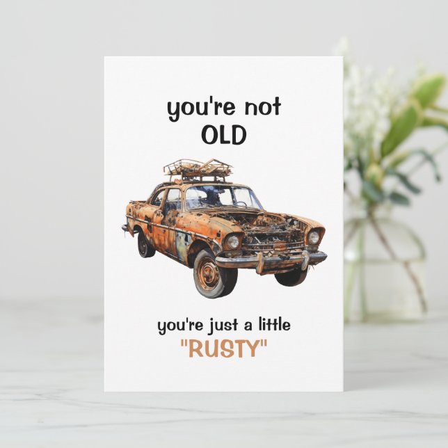 Funny birthday card For Grandpa or Dad birthday (Standing Front)