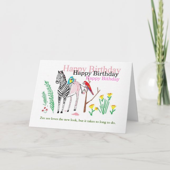 Funny birthday card for her. (Front)