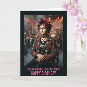 Funny Birthday Card for Old Women Punk Rockers