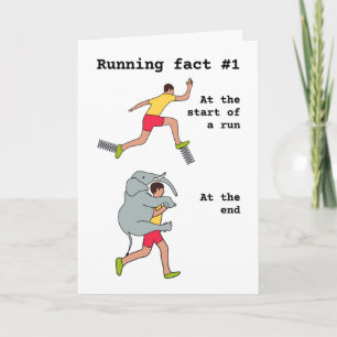 Funny birthday card for runner