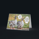 Funny Birthday Card from grandparents to grandson.<br><div class="desc">Two geese are hard of hearing and decide to get their grandson a midget dinner for his birthday.  Customise this card any way you wish to personalise the inside message.</div>