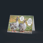 Funny Birthday Card from grandparents to grandson.<br><div class="desc">Two geese are hard of hearing and decide to get their grandson a midget dinner for his birthday.  Customise this card any way you wish to personalise the inside message.</div>