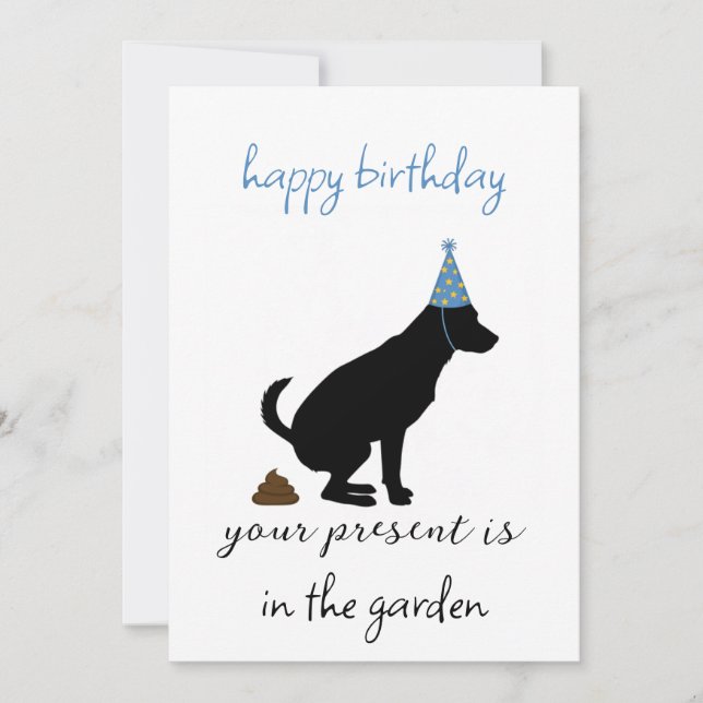 Funny Birthday card from the dog, dog dad birthday (Front)
