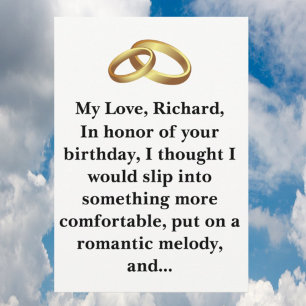 Funny Birthday Card Husband or Wife