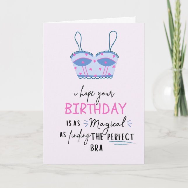 Funny Birthday Card - Magical like good bra (Front)