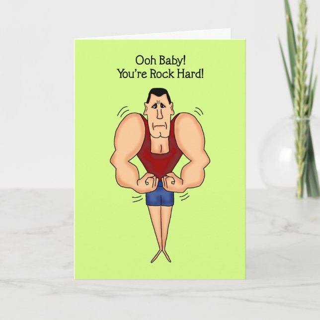 Funny Birthday Card: Rock Hard Card (Front)