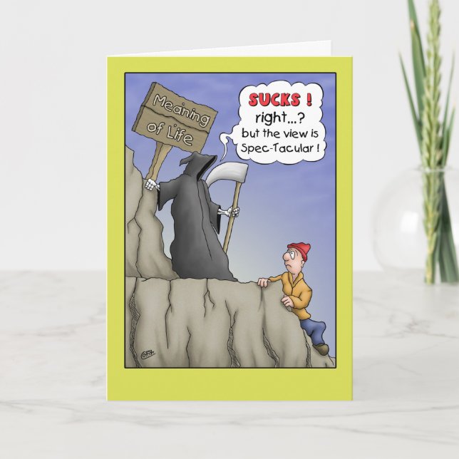 Funny Birthday Card: Spectacular View Card (Front)