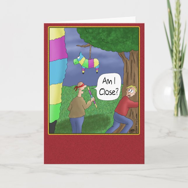 Funny Birthday Cards: A Big Hit Card (Front)